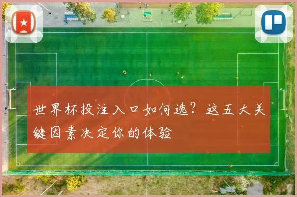 世界杯投注入口如何选？这五大关键因素决定你的体验